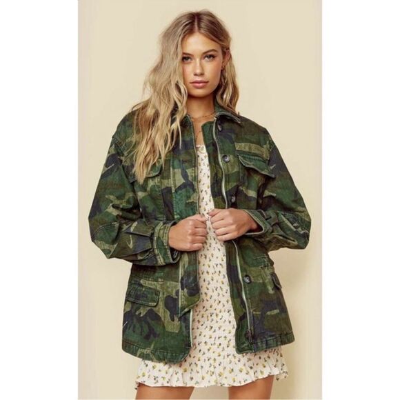 Free People Seize The Day Green Camo
Utility Jacket - Picture 1 of 8